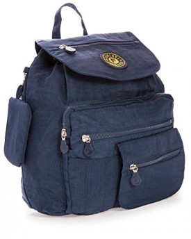 Big-Handbag-Shop-Unisex-Lightweight-Fabric-Small-Drawstring-Backpack-Duffel-Bag-RA-015K-Navy-0
