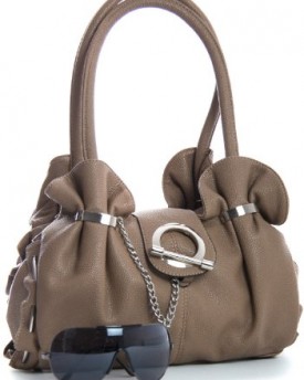 Big-Handbag-Shop-Womens-Designer-Fashion-Multi-Pocket-Silver-Ring-Detail-Medium-Satchel-Shoulder-Handbag-1027-3-Medium-Taupe-0