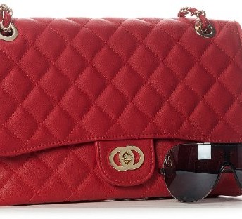 Big-Handbag-Shop-Womens-Medium-Quilted-Gold-Chain-Shoulder-Bag-6020-Red-0
