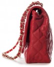 Big-Handbag-Shop-Womens-Medium-Quilted-Gold-Chain-Shoulder-Bag-6020-Red-0-4