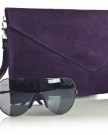 Big-Handbag-Shop-Womens-Real-Italian-Suede-Leather-Envelope-Clutch-Bag-V108-Dark-Taupe-0-6