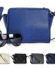 Big-Handbag-Shop-Womens-Shimmery-Mini-Structure-Satchel-bag-9510-Blue-Navy-0-3