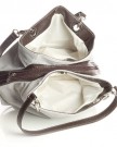 Big-Handbag-Shop-Womens-Small-Twin-Top-Multi-Zip-Pockets-Suede-Leather-Shoulder-Bag-3MP-Teal-Blk-0-3