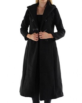 Black-M-10-Alda-New-Womens-Winter-Faux-Wool-Hooded-Ladies-Long-Coat-0