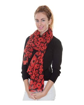 Black-Poppy-Print-Long-Scarf-0