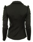 Black-UK-8-Mardela-New-Womens-5-Button-Front-Ponte-Bold-Shoulder-Ladies-Blazer-Jacket-Coat-0-2