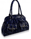 Blue-Black-Animal-Print-Shoulder-bag-Patent-Velour-0-0