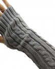Braided-Knit-Oversleeve-Hand-Arm-Warmer-Mitten-Long-Fingerless-Gloves-WF-5257-0