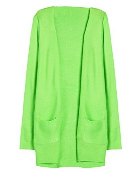 Bright-Green-Womens-Knitted-Cardigan-Coat-Long-Pattern-Outerwear-Loose-Sweater-Tops-11-Colors-0