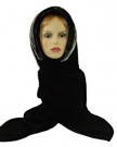 Brilliant-Winter-Adults-BLACK-Fleece-Hooded-Scarf-With-Silver-Grey-Fake-Fur-trim-And-Wrap-Around-Scarf-One-Size-BNWT-0-2