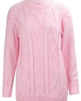 C25-NEW-WOMENS-CABLE-KNITTED-LADIES-LONG-JUMPER-IN-08-14-ML-UK-12-14-BABY-PINK-0