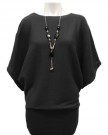 CANDY-FLOSS-LADIES-KNITTED-BATWING-JUMPER-TOP-WITH-NECKLACE-BLACK-SIZE-ML-0-0