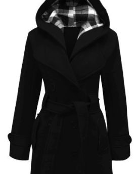 CANDY-FLOSS-NEW-LADIES-HOODED-BELTED-FLEECE-JACKET-WOMENS-COAT-BLACK-SIZE-16-0