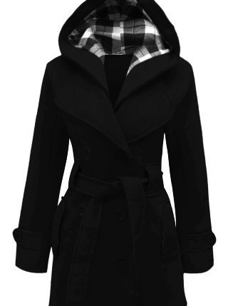 CANDY-FLOSS-NEW-LADIES-HOODED-BELTED-FLEECE-JACKET-WOMENS-COAT-BLACK-SIZE-16-0