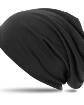 CASPAR-Classic-Unisex-Slouch-Beanie-Cap-made-from-Fine-Cotton-many-colours-MU068-Farbeschwarz-0