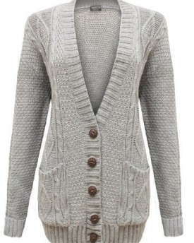 CEXI-COUTURE-NEW-LADIES-CABLE-KNITTED-BUTTON-GRANDAD-WOMENS-KNITED-BOYFRIEND-CARDIGAN-TOP-LIGHT-GREY-ONE-SIZE-8-14-0