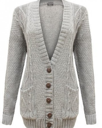 CEXI-COUTURE-NEW-LADIES-CABLE-KNITTED-BUTTON-GRANDAD-WOMENS-KNITED-BOYFRIEND-CARDIGAN-TOP-LIGHT-GREY-ONE-SIZE-8-14-0