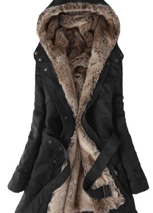 CHAREX-Womens-Faux-Fur-Lined-Parka-Jacket-Female-Fur-Hooded-Coat-Outwear-Warm-Overcoat-3XL-Size-Asian-Black-0