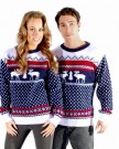 Catch-22-Christmas-Xmas-Jumper-Sweater-Mens-Ladies-Unisex-Fairisle-Reindeer-Classic-Retro-Vintage-Novelty-Color-Navy-and-White-Fairisle-Size-L-0