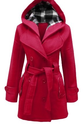 Catch-One-Womens-Belted-Button-Coat-New-Ladies-Hooded-Military-Jacket-Fuschia-10-0