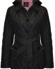 Catch-One-Womens-Ladies-Quilted-Padded-Button-Hooded-Winted-Belted-Jacket-Coat-Black-S-0-0