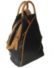Cavalieri-Italian-Leather-Rucksack-Backpack-Shoulder-Bag-Black-Tan-0-0