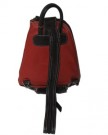 Cavalieri-Soft-Small-Italian-Leather-Rucksack-Backpack-Shoulder-Bag-Black-and-Green-0-2