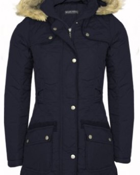 Cexi-Couture-Ladies-Military-Fur-Hooded-Padded-Quilted-Womens-Parka-Jacket-Coat-Size-Navy-16-0-0