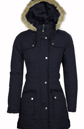 Cexi-Couture-Ladies-Military-Fur-Hooded-Padded-Quilted-Womens-Parka-Jacket-Coat-Size-Navy-16-0