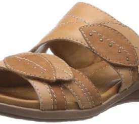 Clarks-Womens-Casual-Clarks-Reid-Shine-Leather-Sandals-In-Sand-Standard-Fit-Size-55-0