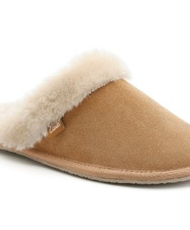 Clarks-Womens-Seasonal-Clar-Wren-Bird-Suede-Slippers-In-Tan-Standard-Fit-Size-4-0