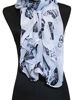 Classic-Audrey-Hepburn-Roman-HolidayBreakfast-at-Tiffanys-Theme-Printed-White-Lightweight-Scarf-0