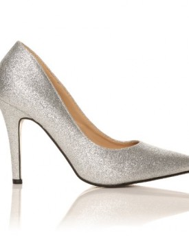 DARCY-Silver-Glitter-Stilleto-High-Heel-Pointed-Court-Shoes-Size-UK-3-EU-36-0