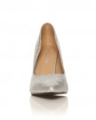 DARCY-Silver-Glitter-Stilleto-High-Heel-Pointed-Court-Shoes-Size-UK-3-EU-36-0-3