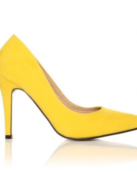DARCY-Yellow-Faux-Suede-Stilleto-High-Heel-Pointed-Court-Shoes-Size-UK-3-EU-36-0