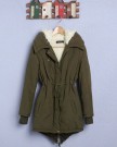 DEFA-Tops-Womens-Coat-Warm-Long-Sleeve-Hooded-Jacket-Fur-Wool-Outerwear-Casual-ParkaBlackArmy-GreenUK-Size-8-10-12-14-S-XL-0-2
