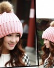 DJT-Women-Lady-Candy-Color-Wooly-Knitted-Beanie-Warm-Winter-Cap-Pom-Pom-Bobble-Hat-Pink-0-0