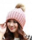 DJT-Women-Lady-Candy-Color-Wooly-Knitted-Beanie-Warm-Winter-Cap-Pom-Pom-Bobble-Hat-Pink-0