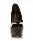 DONNA-Black-Patent-PU-Leather-Stilleto-Very-High-Heel-Platform-Court-Shoes-Size-UK-7-EU-40-0-3