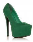 DONNA-Green-Faux-Suede-Stilleto-Very-High-Heel-Platform-Court-Shoes-Size-UK-7-EU-40-0-0