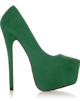 DONNA-Green-Faux-Suede-Stilleto-Very-High-Heel-Platform-Court-Shoes-Size-UK-7-EU-40-0