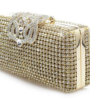 Dazzling-Crystal-Gold-Diamante-Encrusted-Evening-bag-Clutch-Purse-Party-Bridal-Prom-0