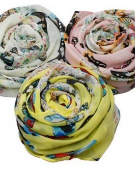 Demarkt-Fashion-Women-Chiffon-Wrap-Butterfly-Print-Bowknot-Pattern-Scarf-Shawl-Scarves-Off-White-0-3
