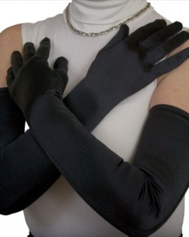 Dents-Long-Satin-Evening-Gloves-LadiesWomens-Black-0