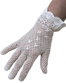 Dents-Short-Cotton-Crochet-Dress-Gloves-LadiesWomens-White-0