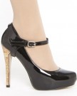 Detachable-Shoe-Straps-To-hold-loose-high-heeled-shoes-Single-Patent-Black-0-3