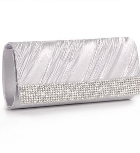 Diamante-Frill-Clutch-ladies-Chain-Evening-shoulder-Bag-wedding-carry-bag-purse-silver-0