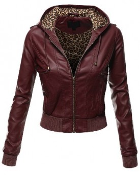 Doublju-Womens-Double-Layered-Hooded-Faux-Leather-Moto-Jacket-Burgundy-3XL-0