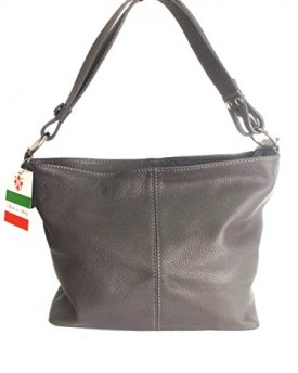 Dove-Grey-Italian-Leather-Medium-Bucket-Bag-Handbag-or-Shoulder-Bag-with-Adjustable-Strap-to-wear-Cross-Body-0