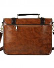 Ecosusi-Brand-New-Vintage-Designer-Faux-Leather-Satchel-Bag-School-Message-Handbag-Brown-0-1